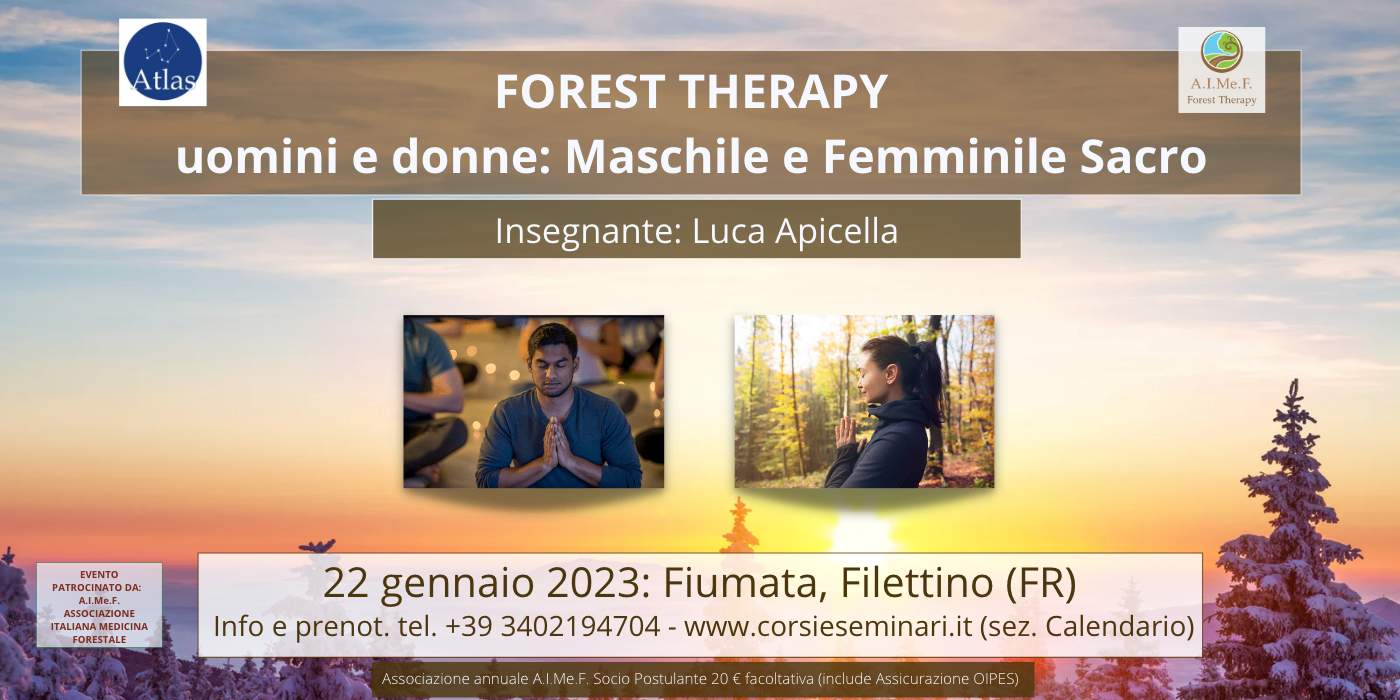 Forest therapy maschile e femminile sacro
